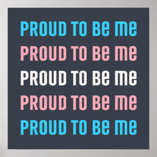 Póster Orgullo transgénero: Orgulloso de ser yo - Trans-A