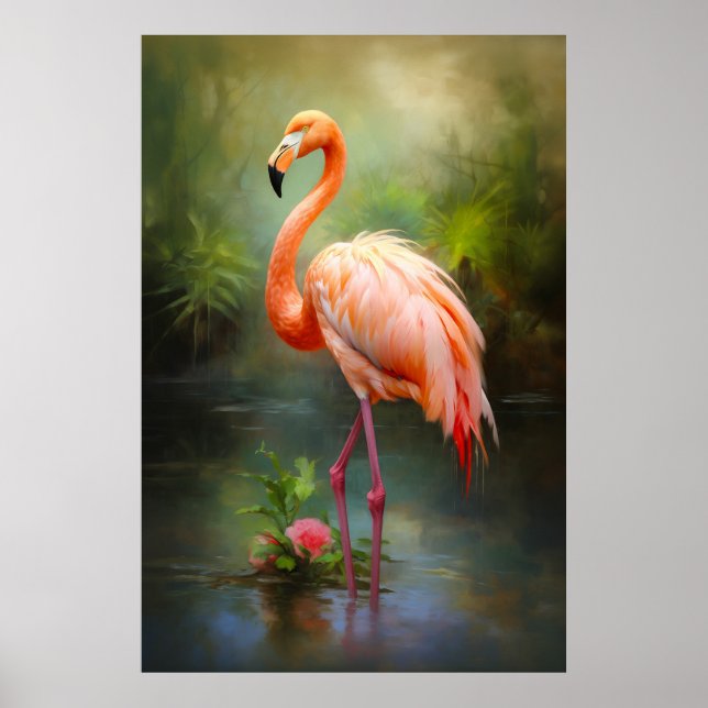 Póster Orgullo vintage Flamingo (Frente)