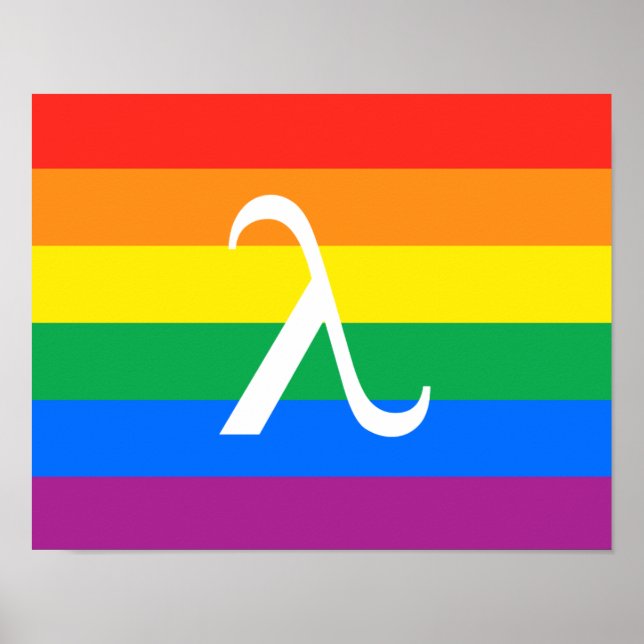 Póster Orgullo y activismo Lambda LGBT (Frente)