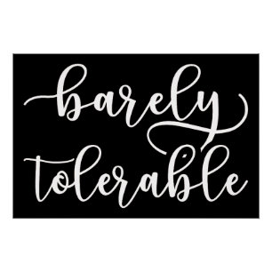 Póster Orgullo Y Prejuicio - Apenas Tolerable