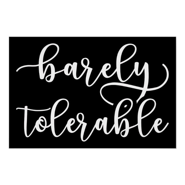 Póster Orgullo Y Prejuicio - Apenas Tolerable (Anverso)