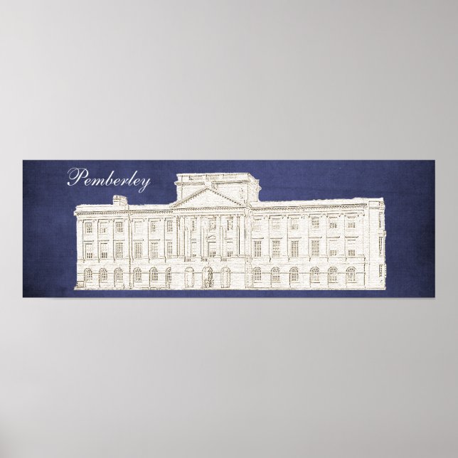 Póster Orgullo y prejuicio de Pemberley Jane Austen (Frente)