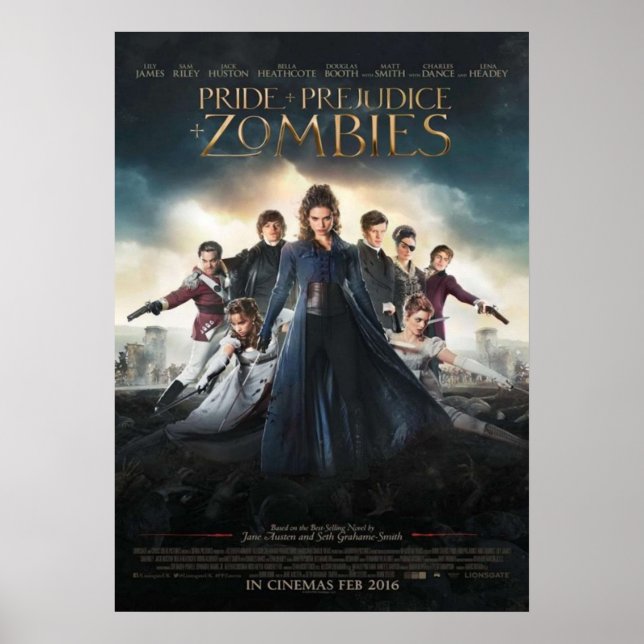 Póster Orgullo y prejuicio y zombis (Frente)