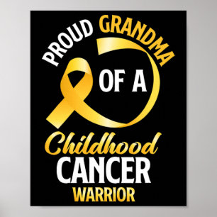 Póster Orgullosa Abuela De Guerrero Del Cáncer Infantil