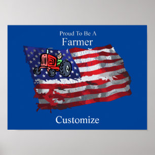 Póster Orgullosa bandera patriótica de Thunder_Cove