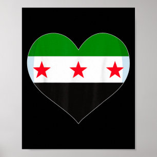 Póster Orgullosa bandera siria vintage libera a Siria de 