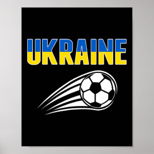 Póster Orgullosa camiseta de fans de fútbol de Ucrania -