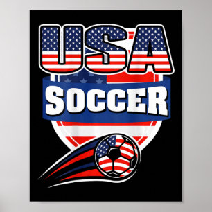 Póster Orgullosa camiseta de fútbol de América - Pie de b