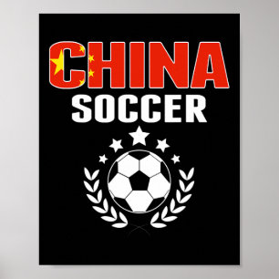 Póster Orgullosa camiseta de fútbol de China Fans Orgullo