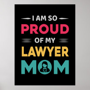 Póster Orgullosa De Mi Madre Abogada