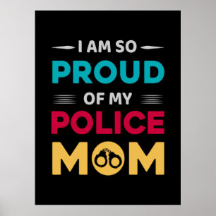 Póster Orgullosa De Mi Madre Policial