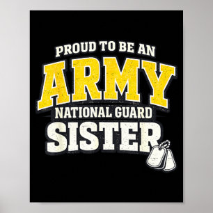Póster Orgullosa guardia nacional del ejército hermana fa