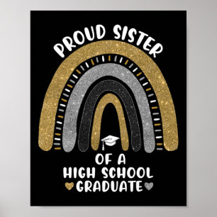 Póster Orgullosa Hermana De Un Graduado De Secundaria Rai