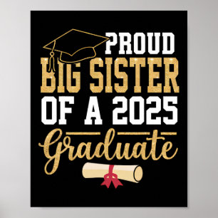 Póster Orgullosa Hermana Mayor De Un Graduado De 2025 Sen