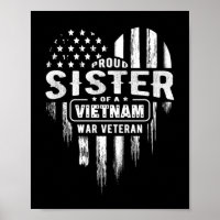 Orgullosa hermana Vietnam Vet Brother Veterans Day