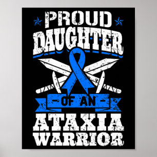 Póster Orgullosa Hija De Un Guerrero De Ataxia Azul Conci