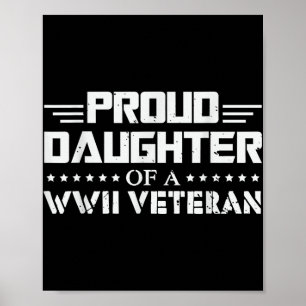Póster Orgullosa Hija De Un Veterano De La Segunda Guerra