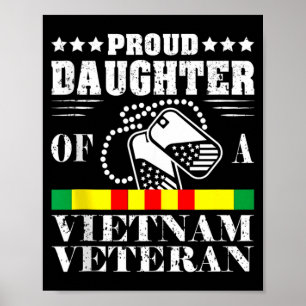 Póster Orgullosa hija de un veterano de vietnam día de lo