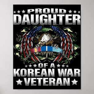 Póster Orgullosa Hija De Un Veterano Militar De Guerra De
