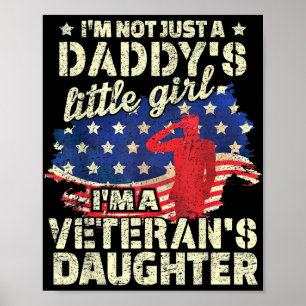 Póster Orgullosa Hija De Veteranos Del Día De Los Veteran