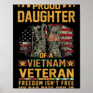 Póster Orgullosa Hija Del Veterano Vietnamita Patriótico