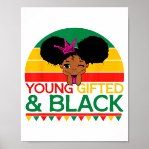 Póster Orgullosa Joven Negra Dashiki Orgullo Africano His