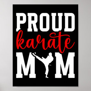 Póster Orgullosa Karate Mom Karate Madre Karate Mama