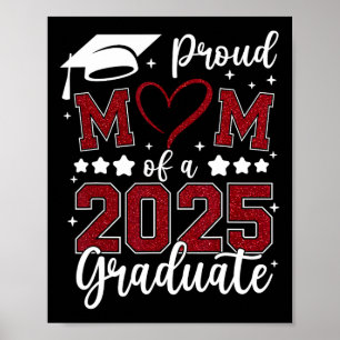 Póster Orgullosa Madre De La Familia De 2025 Graduados Ma