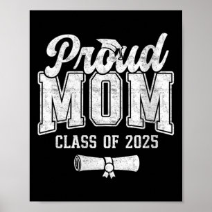 Póster Orgullosa Madre de la Graduada de 2025 Madre Senio