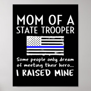 Póster Orgullosa madre de la policía estatal Línea Azul A