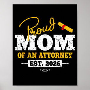 Póster Orgullosa madre de un abogado Licenciado en Derech