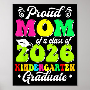 Póster Orgullosa madre de un graduado de la clase de 2026