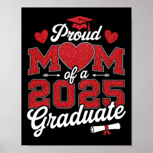Póster Orgullosa Madre De Un Graduado Superior De 2025 De