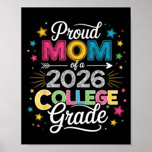 Póster Orgullosa madre de un graduado universitario de la