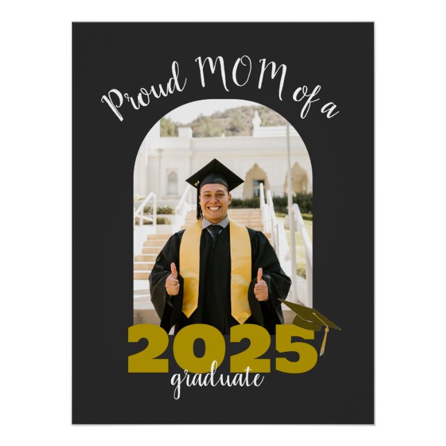 Póster Orgullosa madre de un Personalizado graduado en 20 (Anverso)