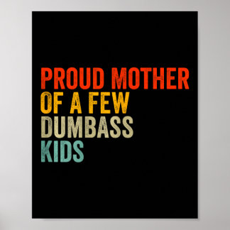 Póster Orgullosa Madre De Unos Pocos Niños Menudos Madres