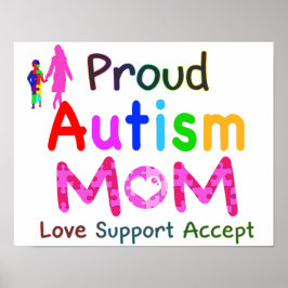 Póster Orgullosa madre del autismo