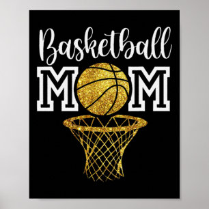Póster Orgullosa Madre Día del Basket Divertido Amante de