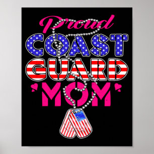 Póster Orgullosa Madre Militar Hombre Etiquetas de Perro