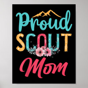 Póster Orgullosa madre Scout Feliz Día de la Madre Campam