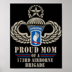 Póster Orgullosa mamá 173.ª Brigada Aérea Veterana Milita
