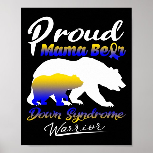 Póster Orgullosa Mamá Con Síndrome De Down Warrior Síndro (Frente)