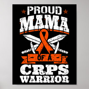 Póster Orgullosa Mamá De La Cinta De Conciencia Rsd De Un