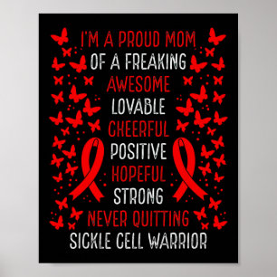 Póster Orgullosa Mamá De La Cinta De Concienciación Del G