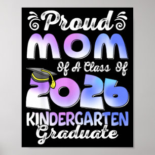 Póster Orgullosa mamá de teñido de nudos de una clase de 