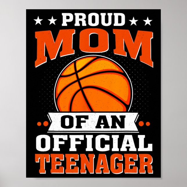 Póster Orgullosa Mamá De Un Adolescente Oficial 13 Años S (Frente)