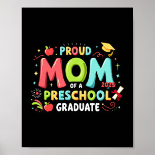 Póster Orgullosa Mamá De Un Graduado De Preescolar