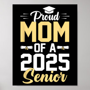 Póster Orgullosa Mamá De Un Graduado Superior De 2025 De