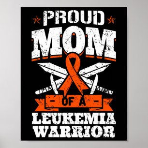 Póster Orgullosa Mamá De Un Guerrero De La Leucemia, Conc