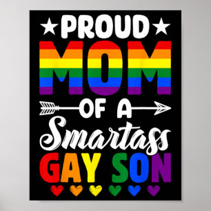 Póster Orgullosa Mamá De Un Hijo Gay Inteligente Lgbtq Co